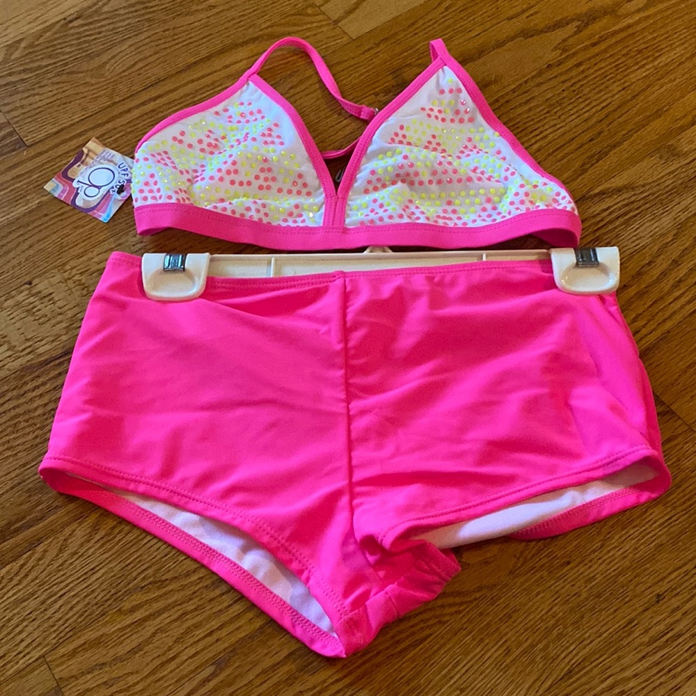 NEW OP bikini. Tags still on it! Polka-dot top.